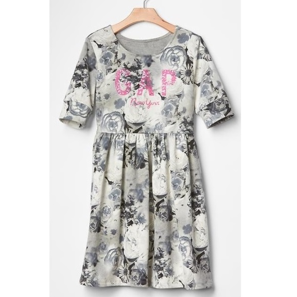 Gap Dresses Logo Printed Baby Doll Dress Size Med 8 Flower